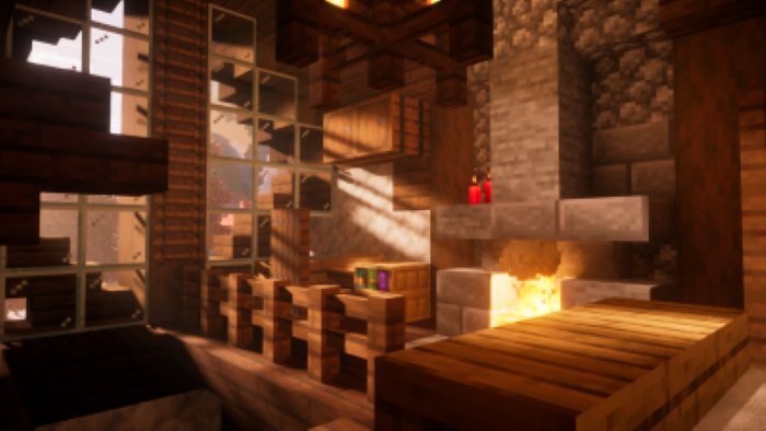Interior of a members house in a previous world